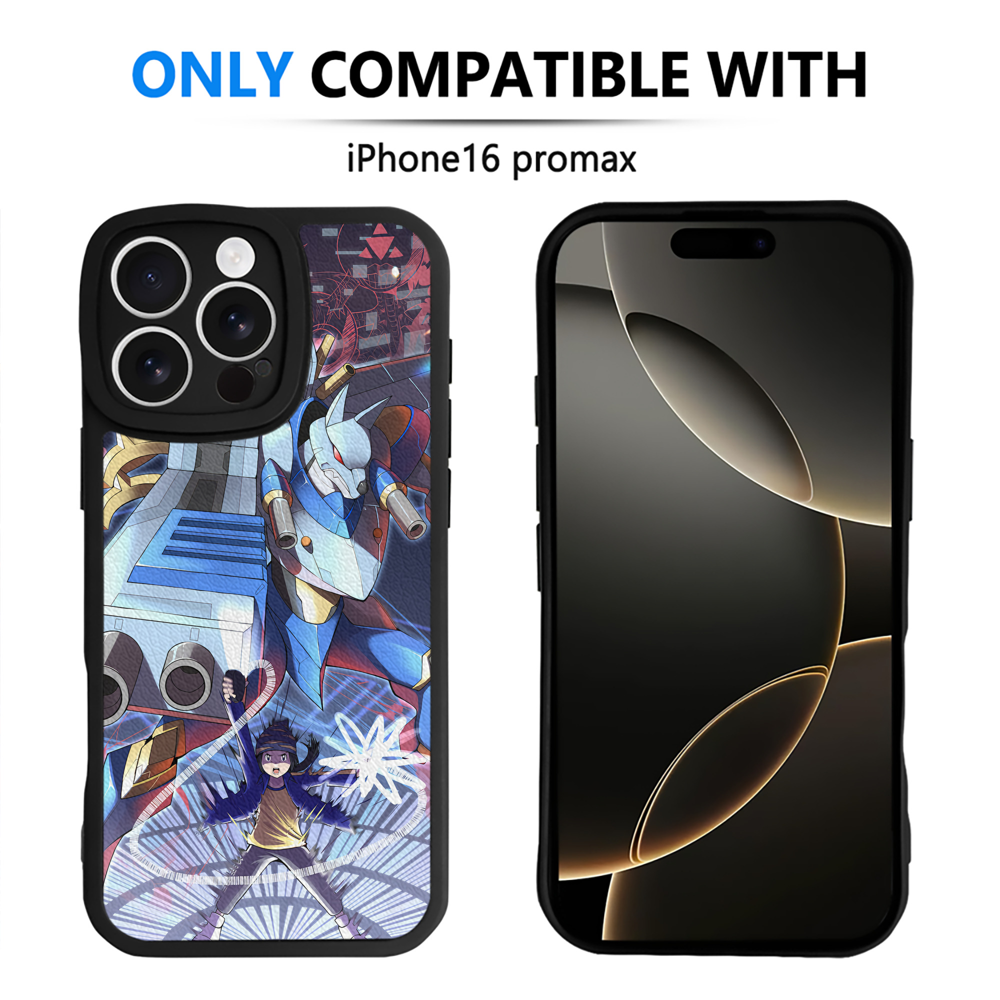 （画像用） Digimon デジタルモンスター/デジモン 【iPhone 16シリーズ対応】シリコンスマホケース（レザー調） 材質：シリコン
